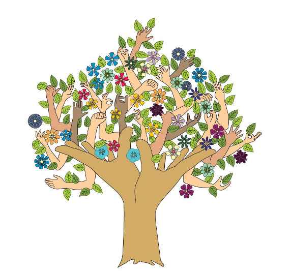 Baum mit Händen